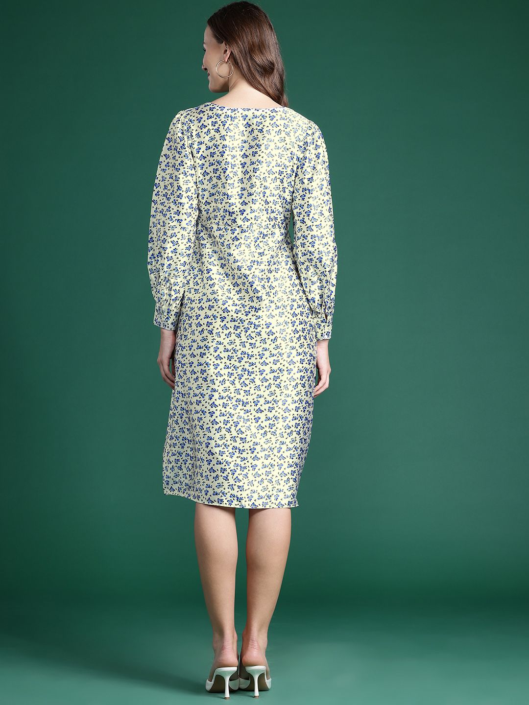 DressBerry Floral Print Satin Wrap Dress