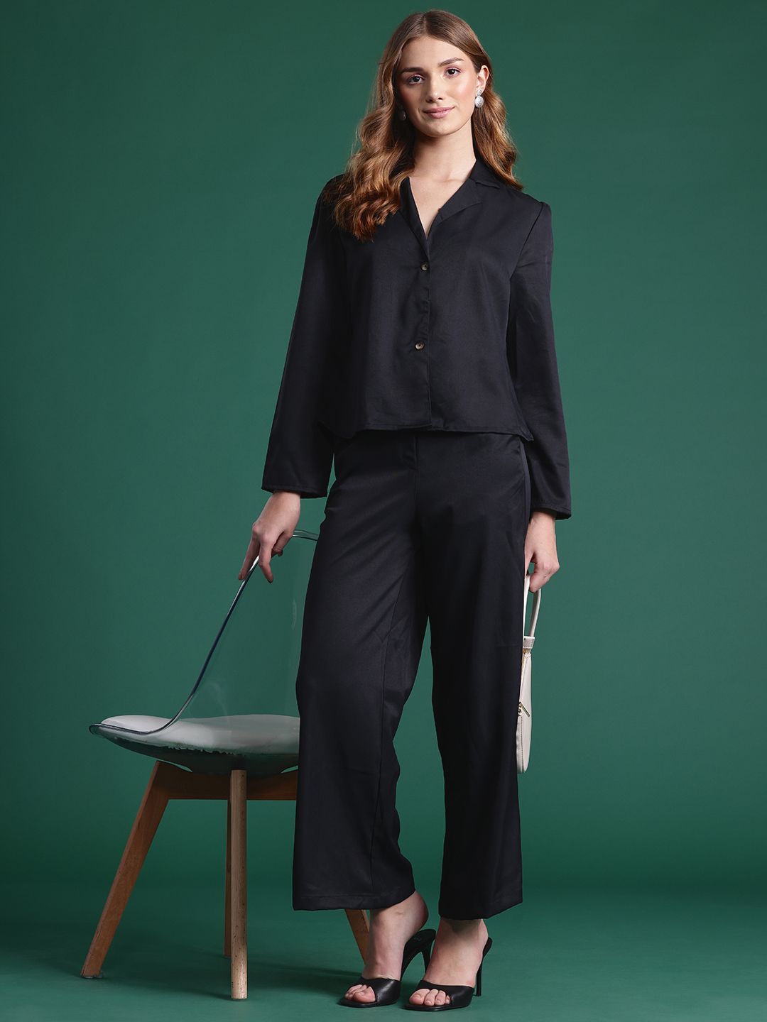 DressBerry Lapel Collar Blazer-Style Co-ords