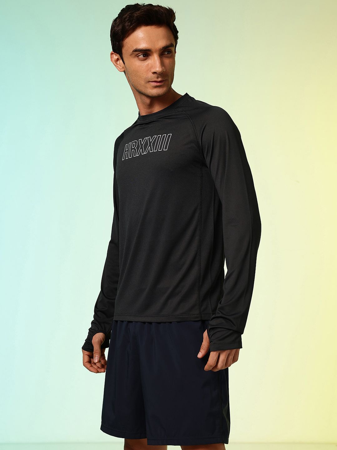 HRX by Hrithik Roshan Brand Logo Printed Rapid-Dry Training T-shirt