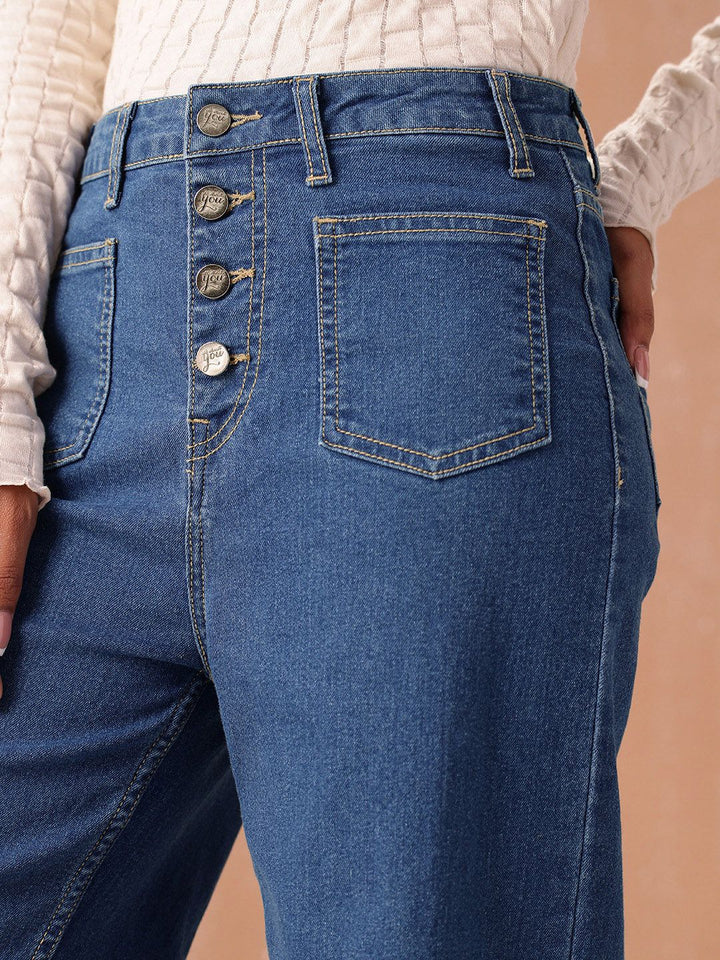 all about you Women Straight Fit High-Rise Stretchable Jeans