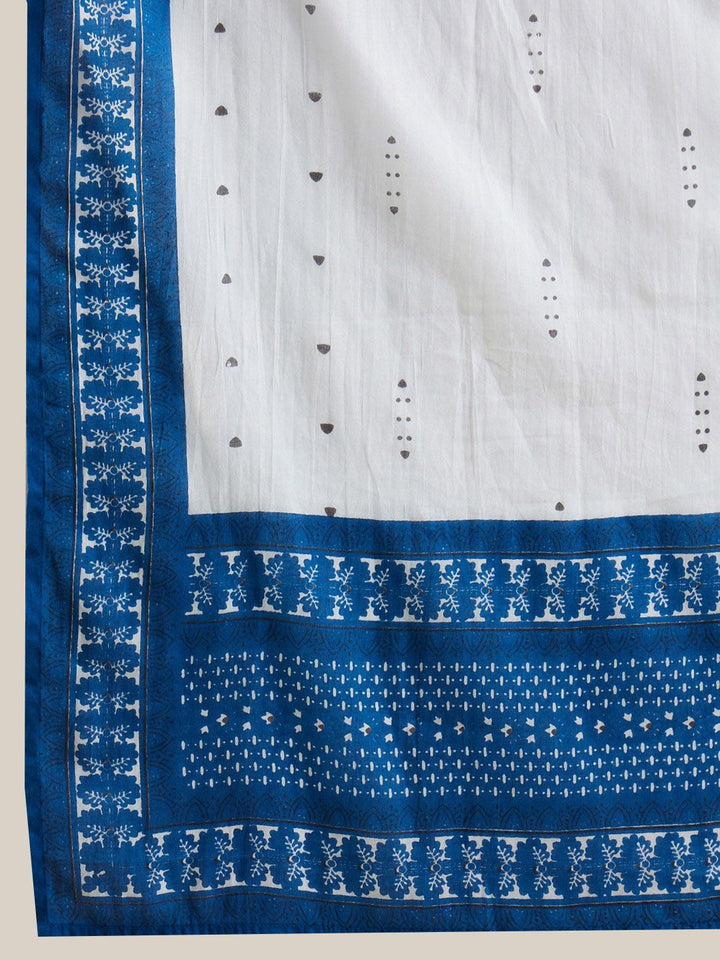 Indo Era Ethnic Motifs Embroidered Thread Work Pure Cotton Kurta with Trousers & Dupatta