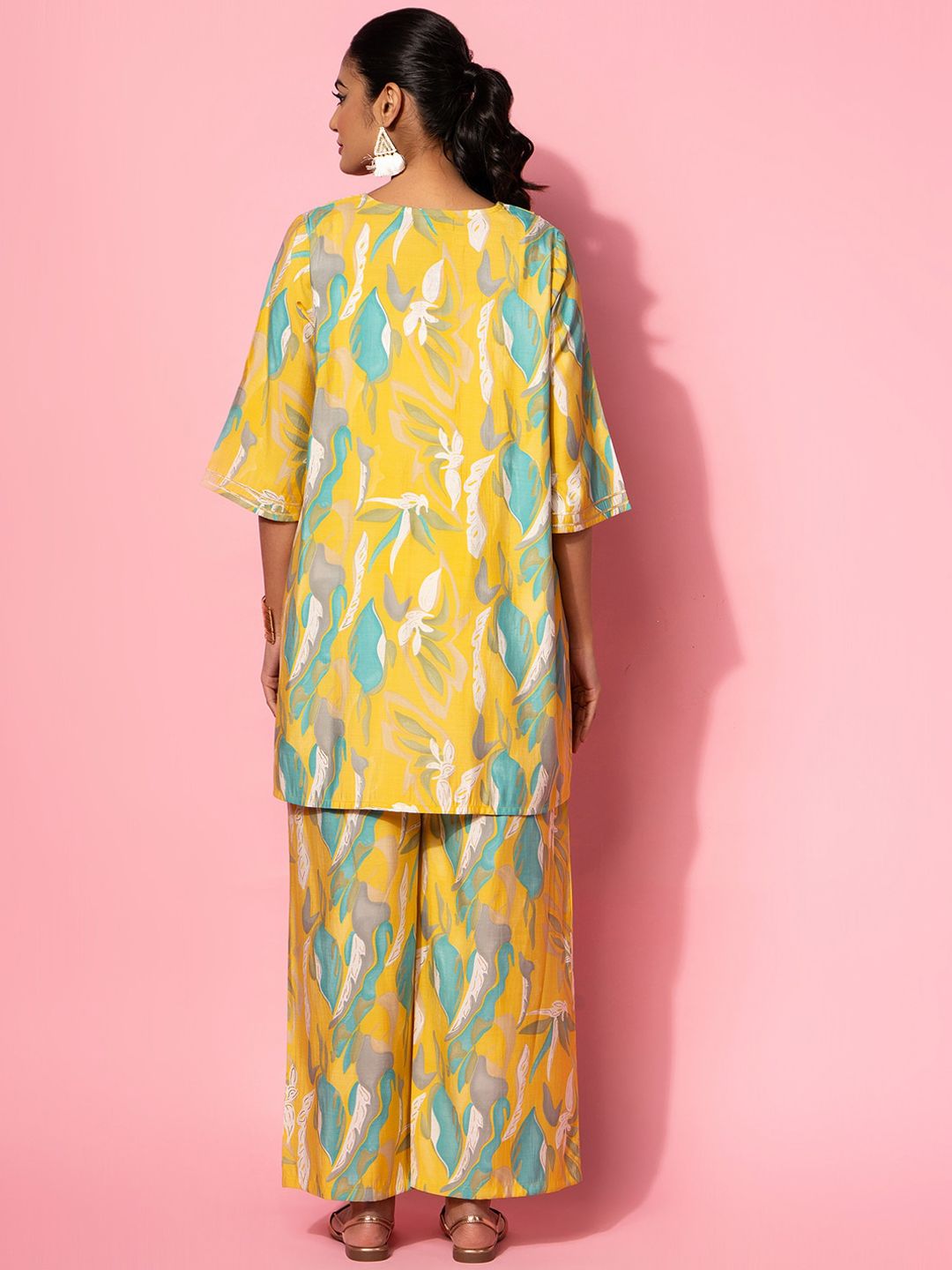 Libas Women Printed A-Line Tunic & Palazzo Co-Ords