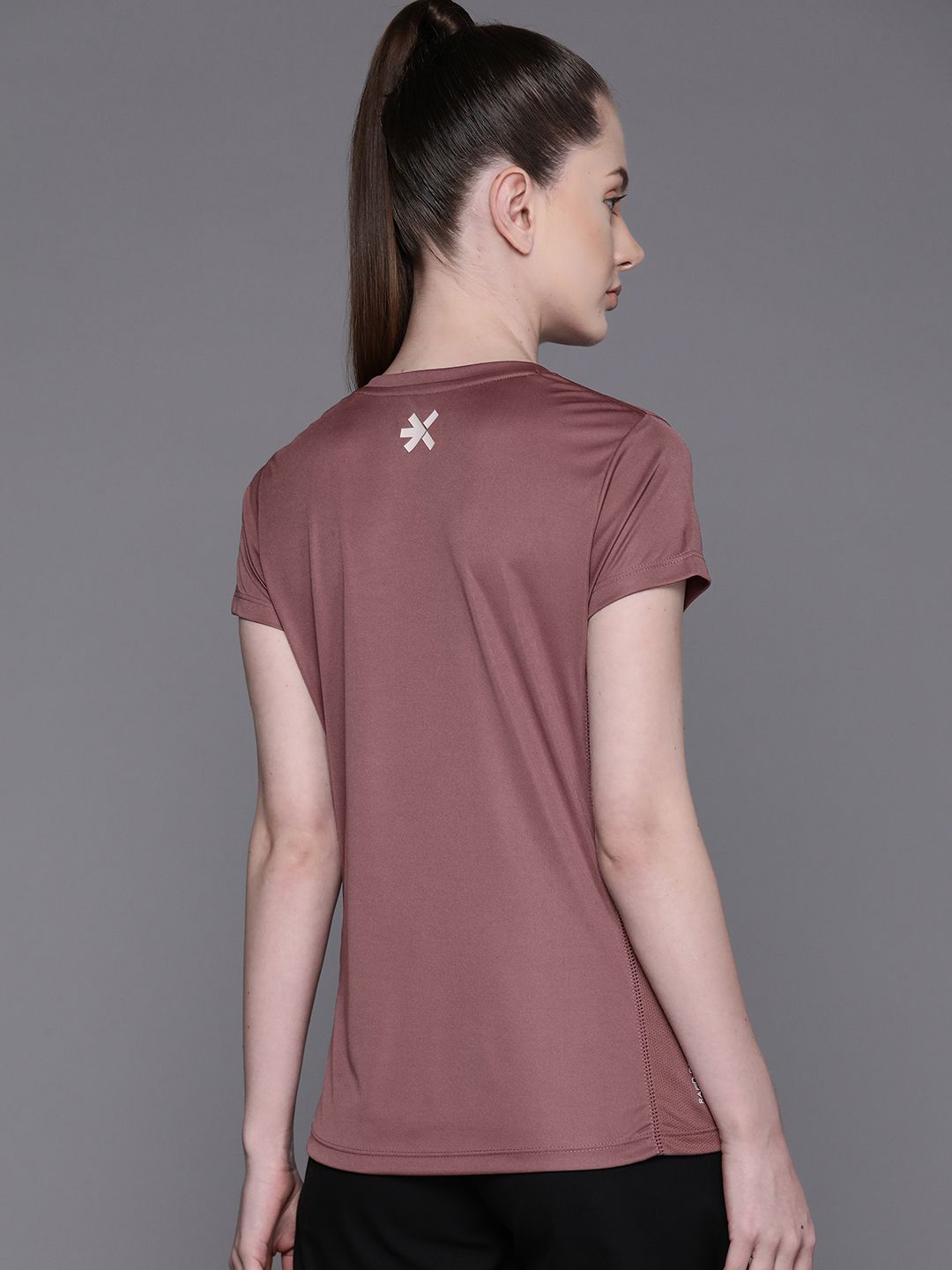 HRX by Hrithik Roshan Women Rapid-Dry Training T-shirt with Reflective Detail