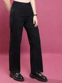 Basics By Tokyo Talkies Women Flared Clean Look Stretchable Jeans