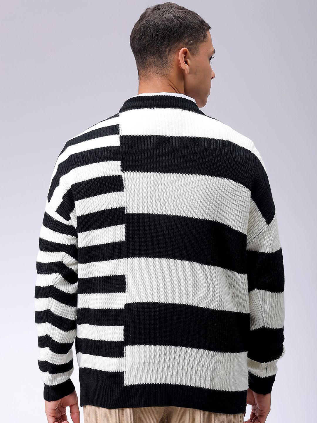 The Indian Garage Co Men Striped Pullover