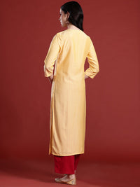 Anouk Tie-Up Neck Striped Kurta