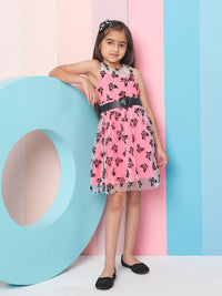 pspeaches Girls Floral Printed Fit & Flare Dress