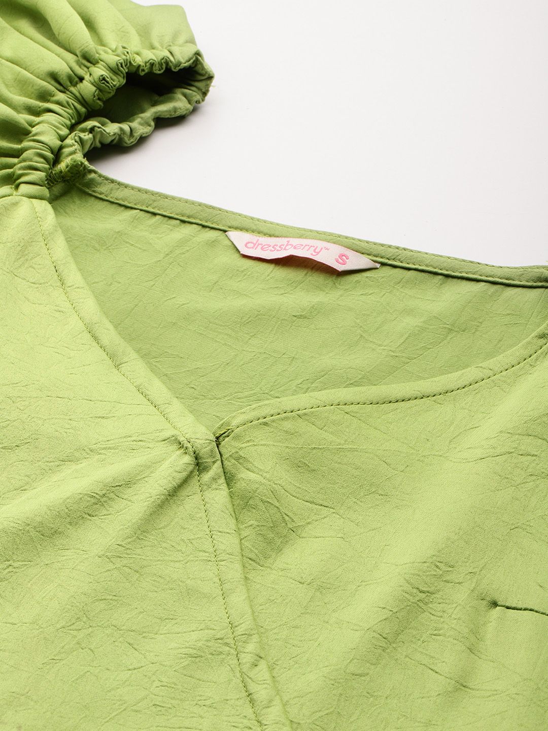 DressBerry Puff Sleeve Ruffled Maxi Dress