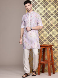 House of Pataudi Floral Printed Jashn Kurta