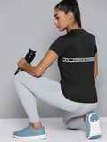 HRX by Hrithik Roshan Training Women JET BLACK Rapid-Dry Typography Tshirts