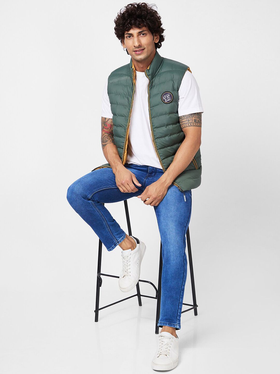 SPYKAR Mock Collar Puffer Jacket