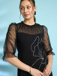 Antheaa Embroidered Sheath Dress