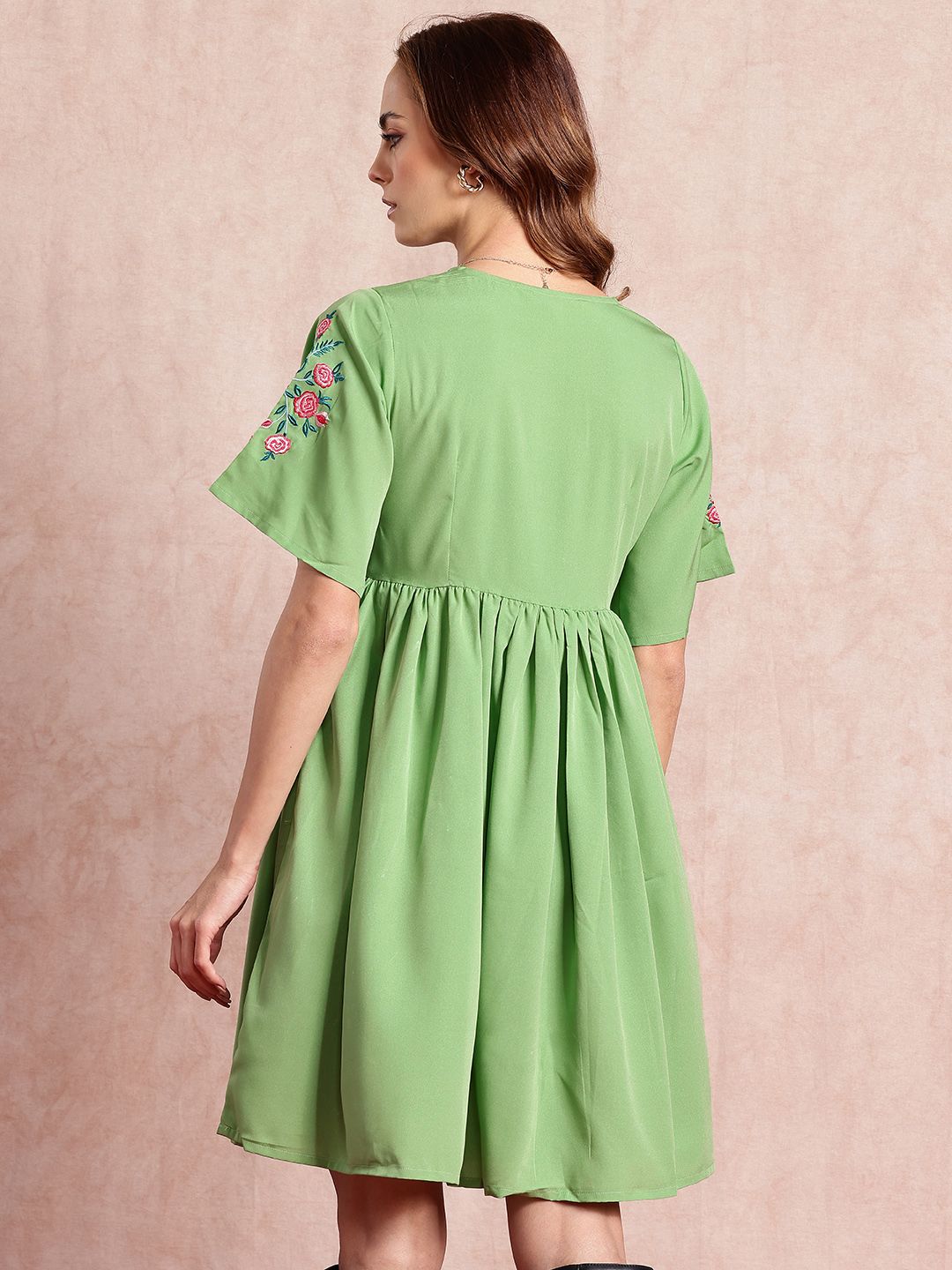 all about you Flared Sleeve A-Line Dress