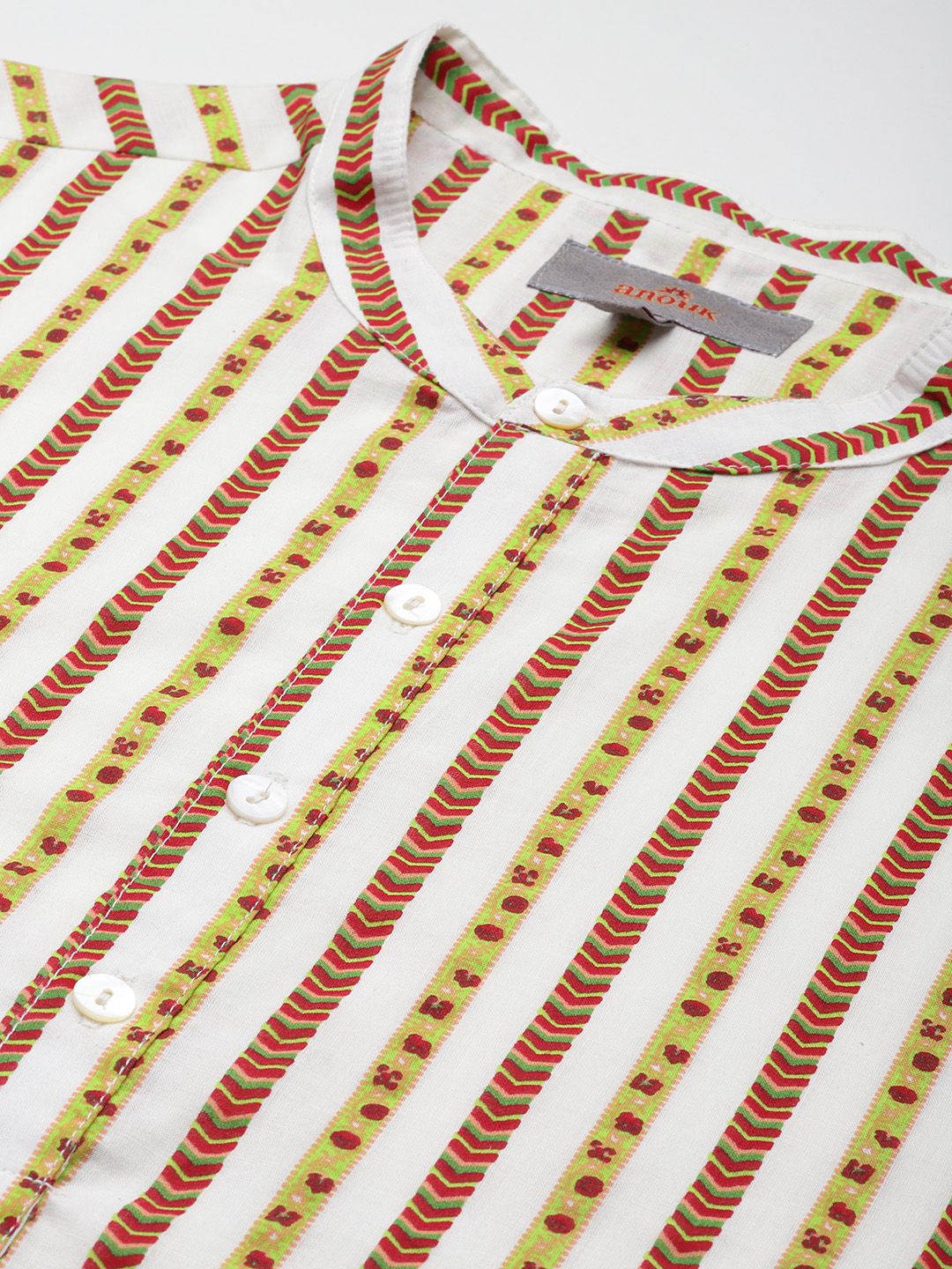 Anouk Pure Cotton Striped Kurta