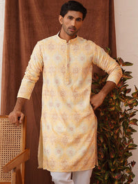 Jompers Men Geometric Embroidered Sequinned Kurta