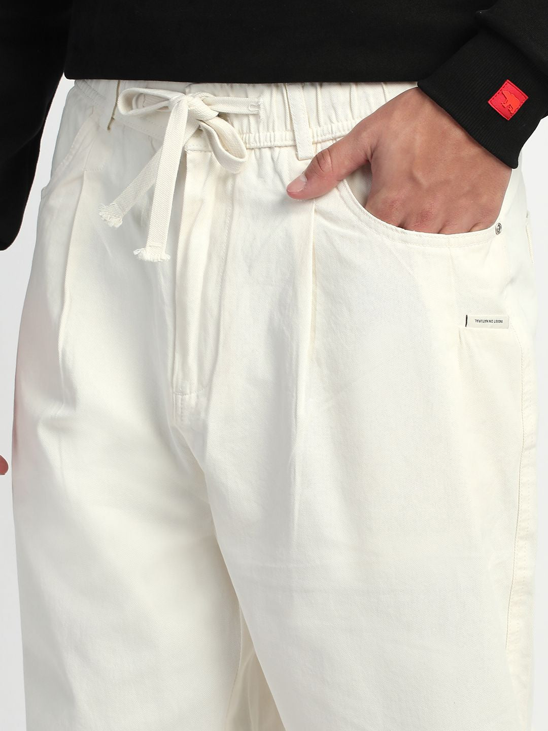 THE BEAR HOUSE Men Straight Fit Mid-Rise Cotton Flat Front Trousers