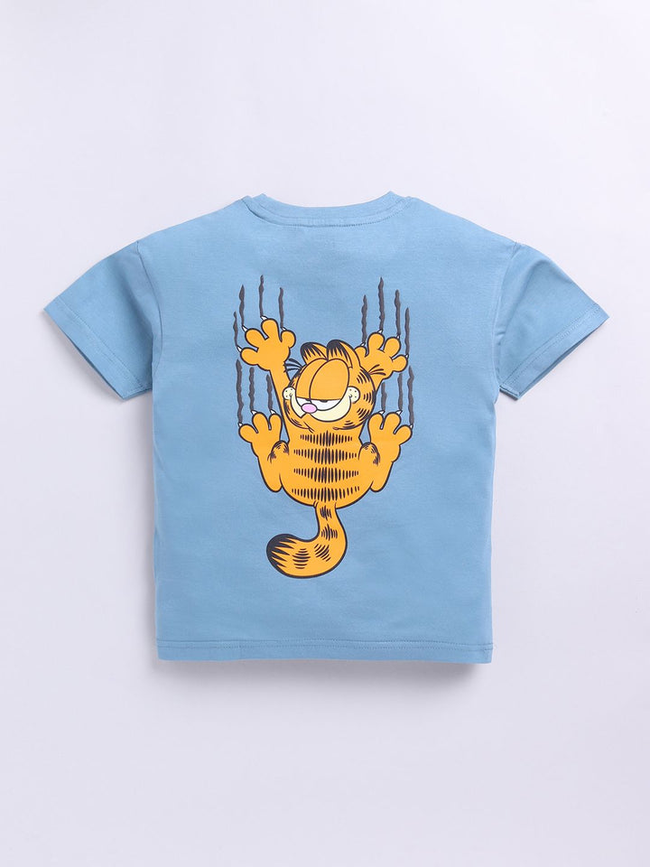Happy Faces Boys Garfield Printed Pure Cotton T-shirt