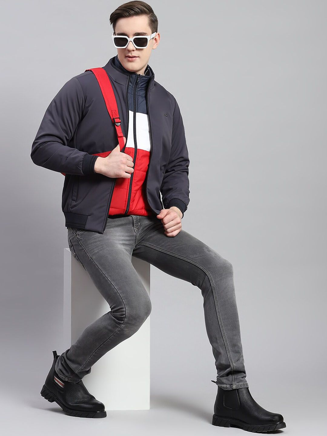 Monte Carlo Mock Collar Lightweight Bomber Jacket