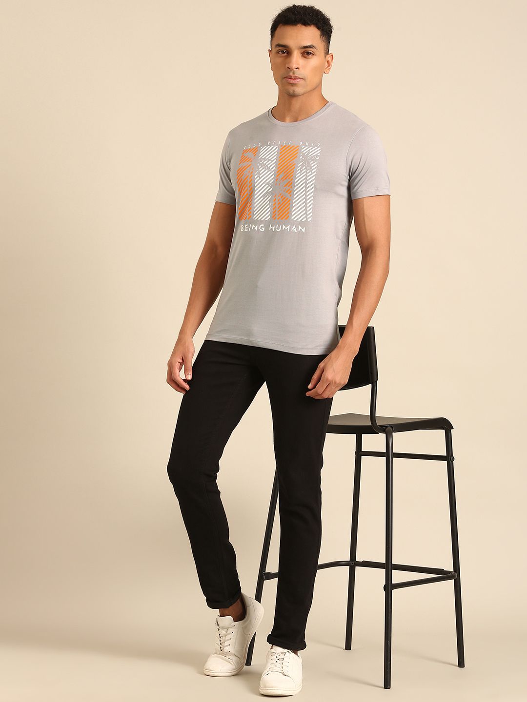 Being Human Tropical Printed Pure Cotton T-shirt