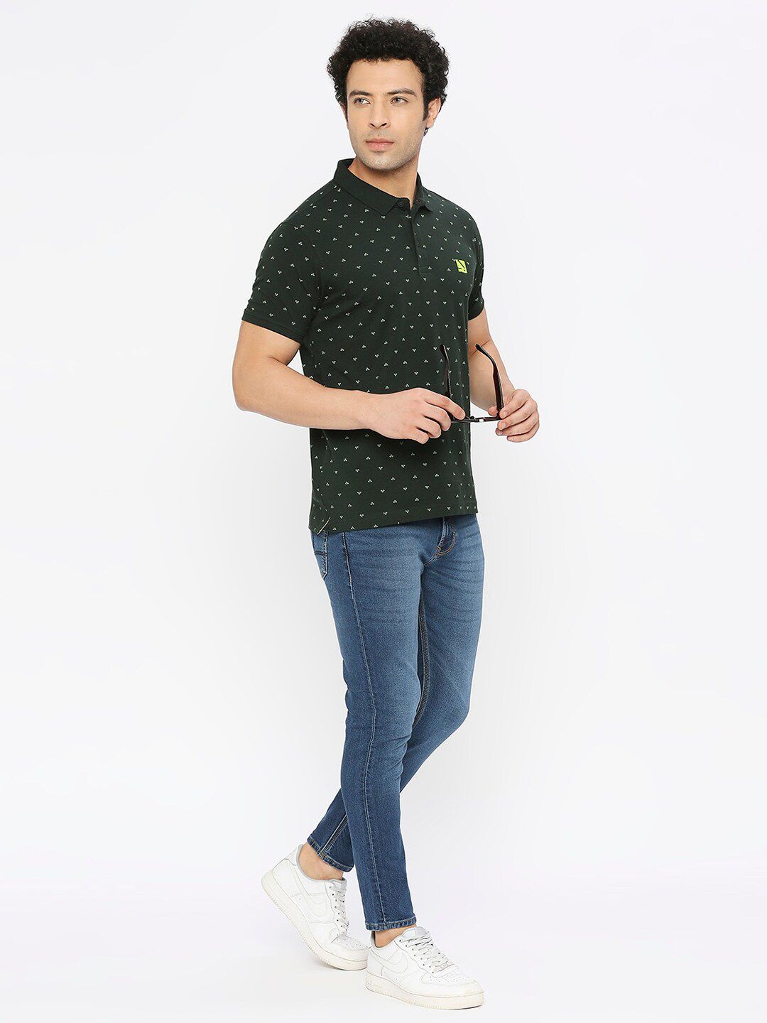 SPYKAR Printed Polo Collar Cotton T-shirt