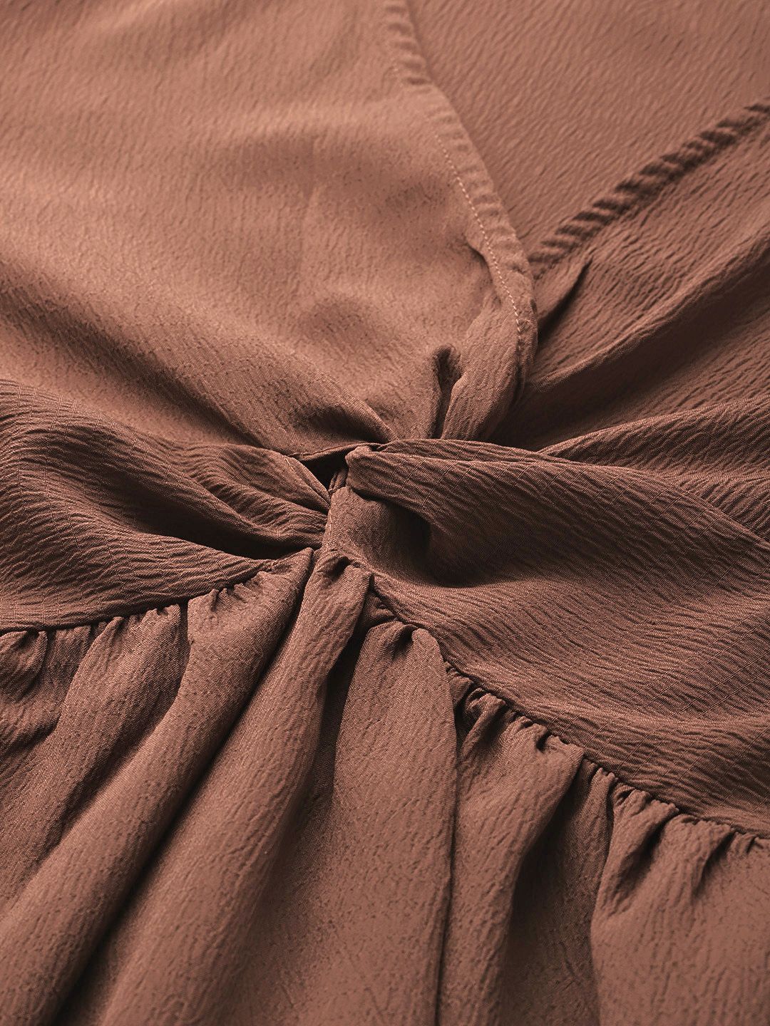 DressBerry Puff Sleeve Twisted Empire Top