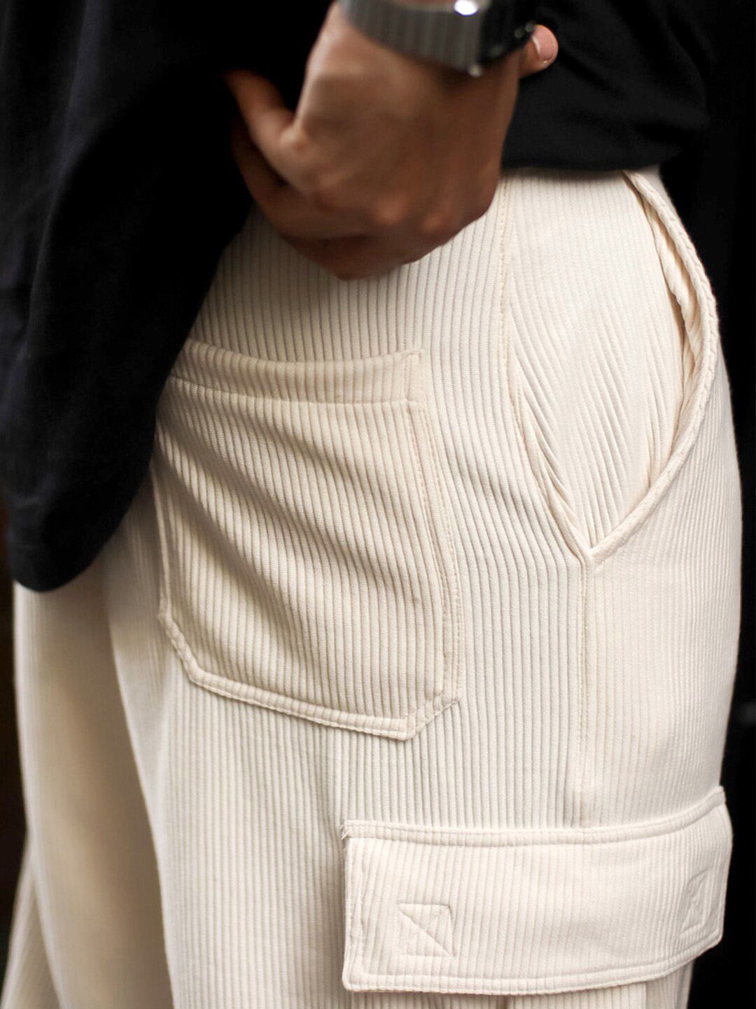 Powerlook Men Side Pocket Baggy Fit Cotton Track Pant