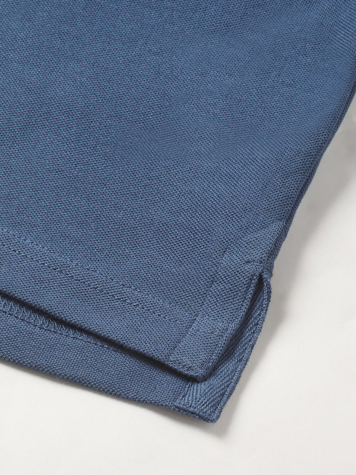 THE BEAR HOUSE Men Solid Slim Fit Cotton Polo Collar T-Shirts