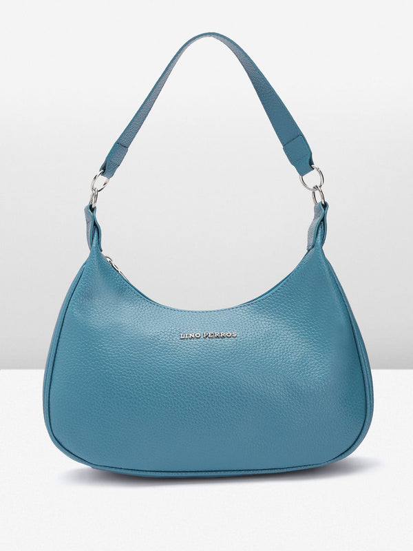 Lino Perros Textured Structured Baguette Bag