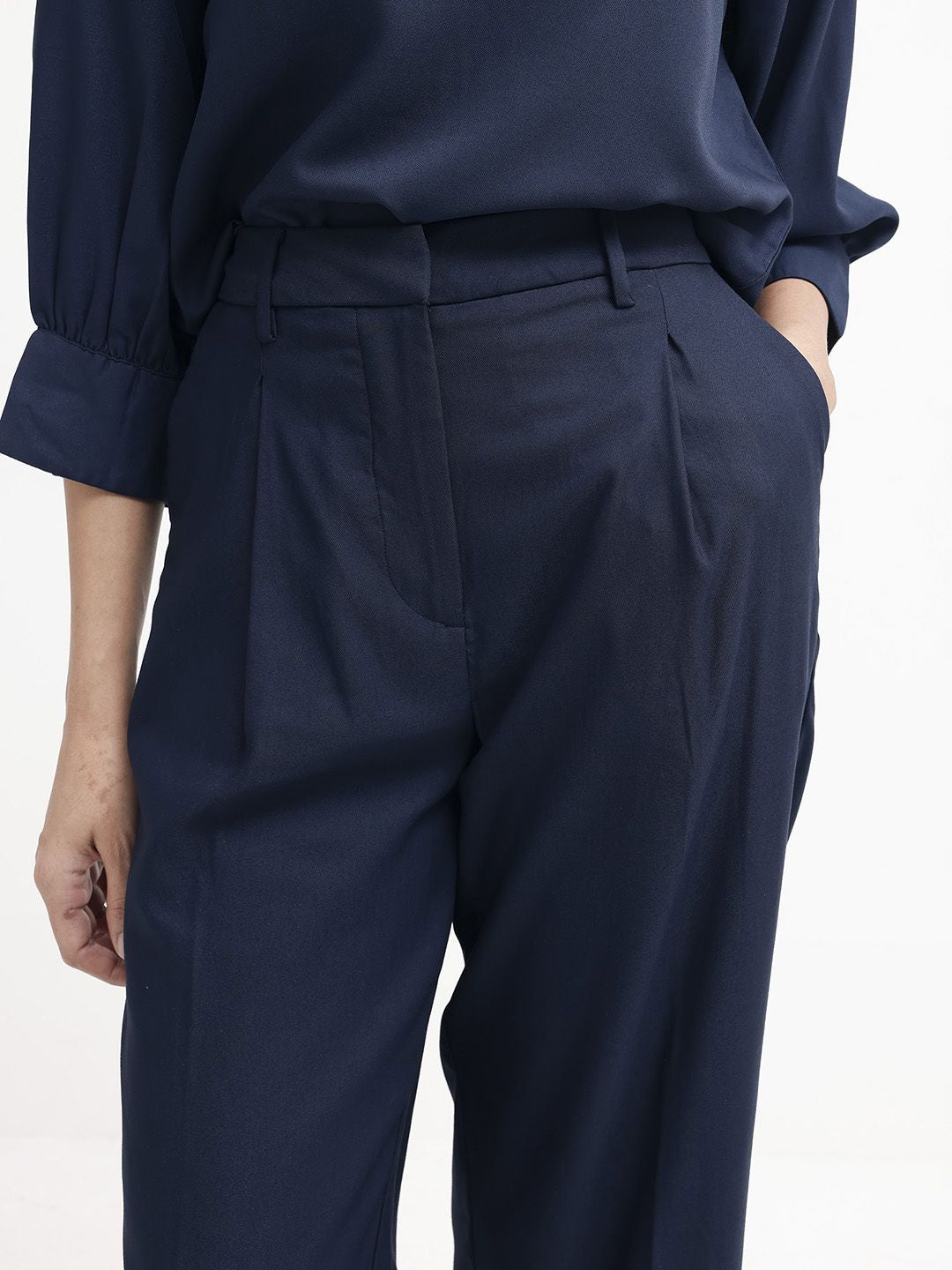RAREISM Comfort Straight Fit High-Rise Pleated Trousers