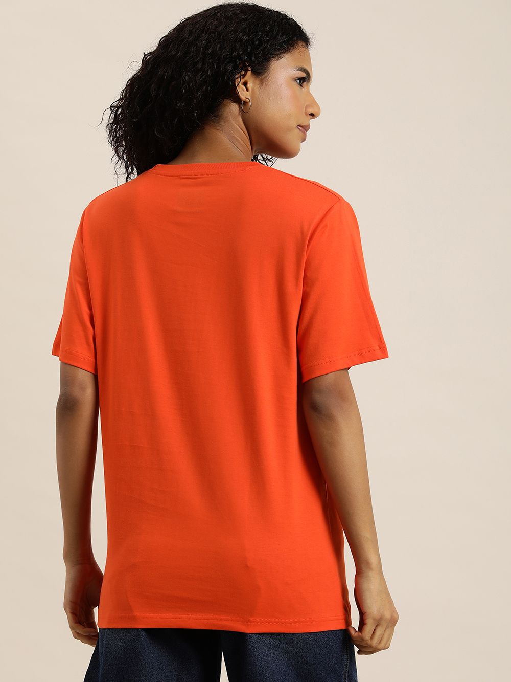 DILLINGER Typography Embroidered Oversize Pure Cotton Longline T-shirt