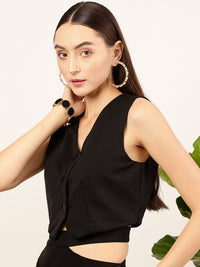 STREET 9 Women Woven Waistcoat