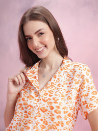 DressBerry Animal Print Casual Shirt