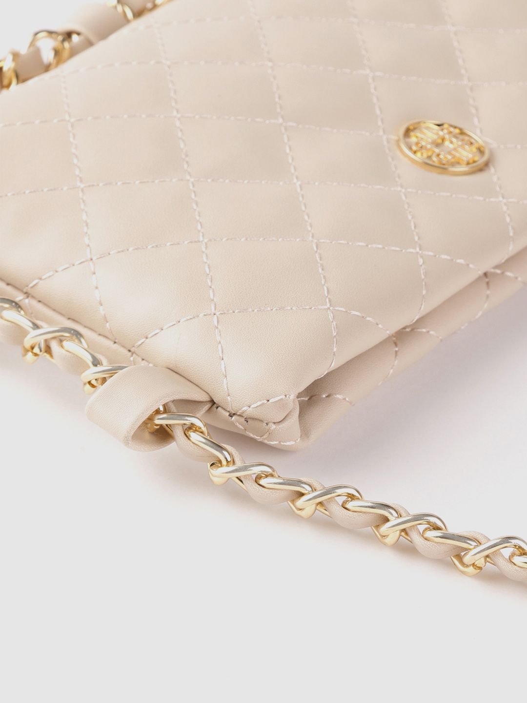 Lino Perros Gold-Toned Quilted Small Sling Bag