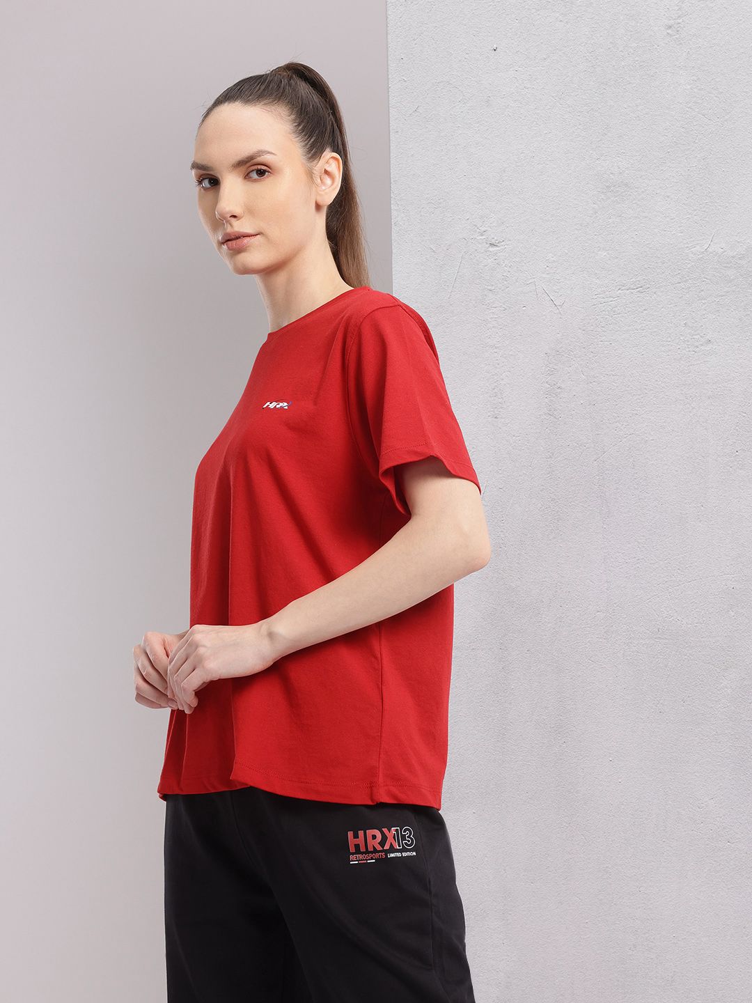 HRX by Hrithik Roshan Printed Drop-Shoulder Sleeves Relaxed Lifestyle T-shirt