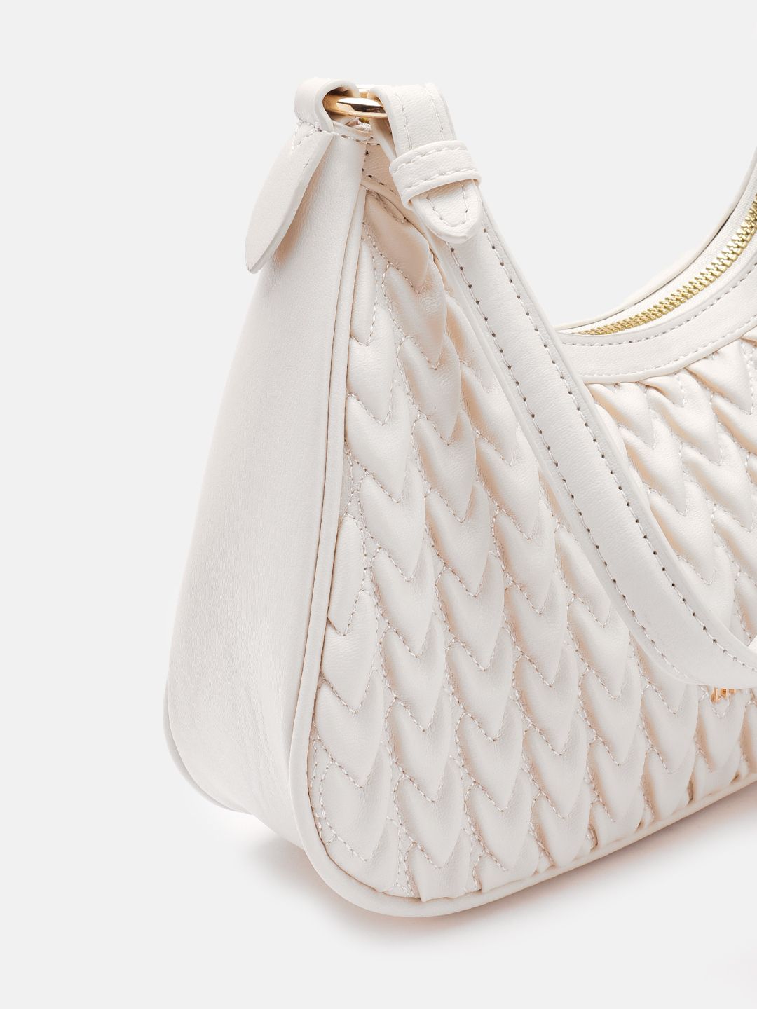 Lino Perros Structured Shoulder Bag with Quilted Detail