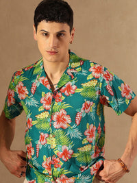 DENNISON Floral Printed Lightweight Oversized Shirt