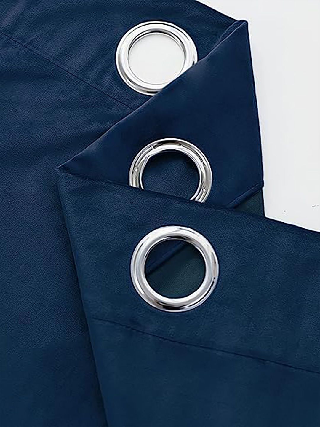 STITCHNEST Set of 2 Blue Solid 9 feet Curtain