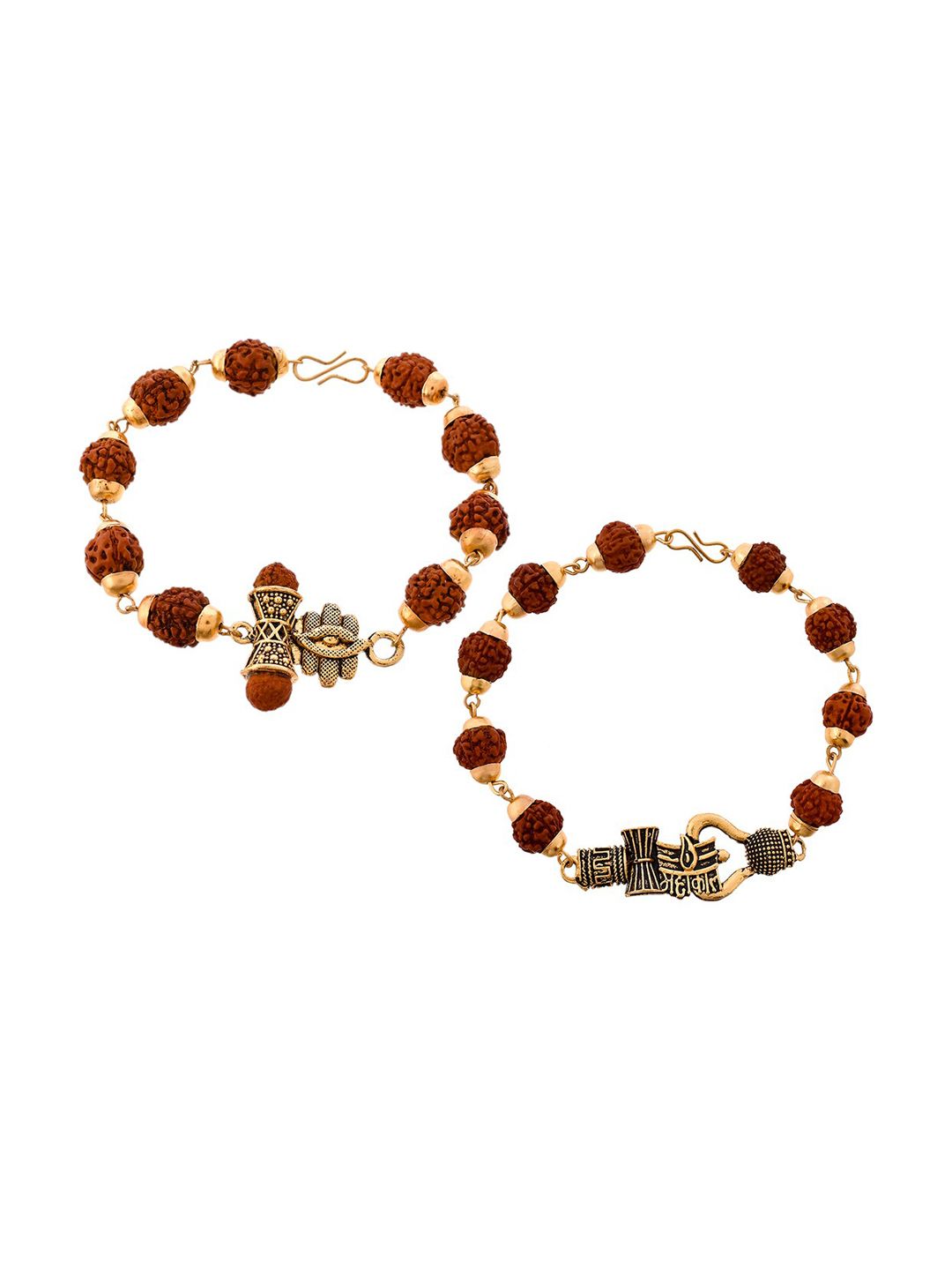 Voylla Set Of 2 Lord Shiva Motifs Rudraksha Beads Rakhi