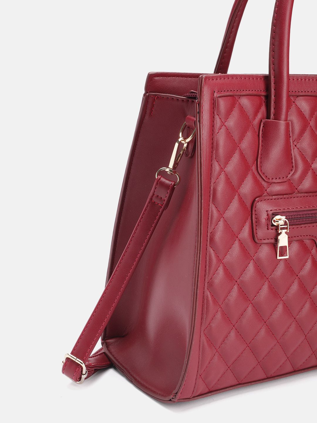 DressBerry Quilted Structured Handheld Bag