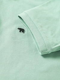 THE BEAR HOUSE Men Solid Slim Fit Cotton Polo Collar T-Shirts