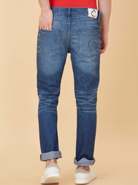 Being Human Men Straight Fit Mid Rise Clean Look Heavy Fade Jeans