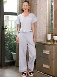 STREET 9 Blue Striped Night Suit