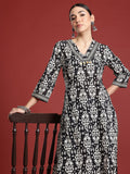 Indo Era Ethnic Motifs Printed Pure Cotton Kurta with Trousers