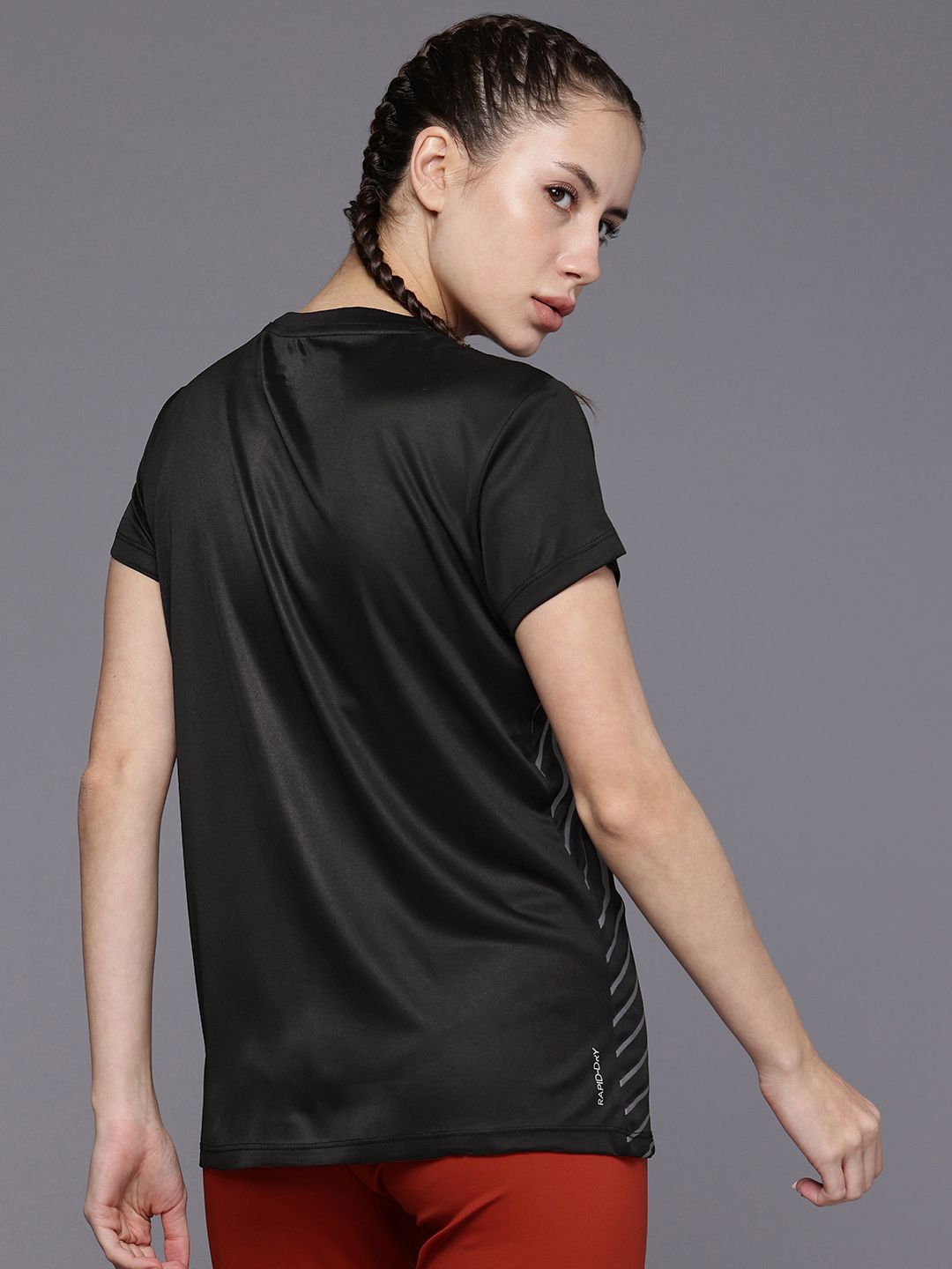 HRX by Hrithik Roshan Printed Rapid-Dry Training or Gym Sports T-shirt