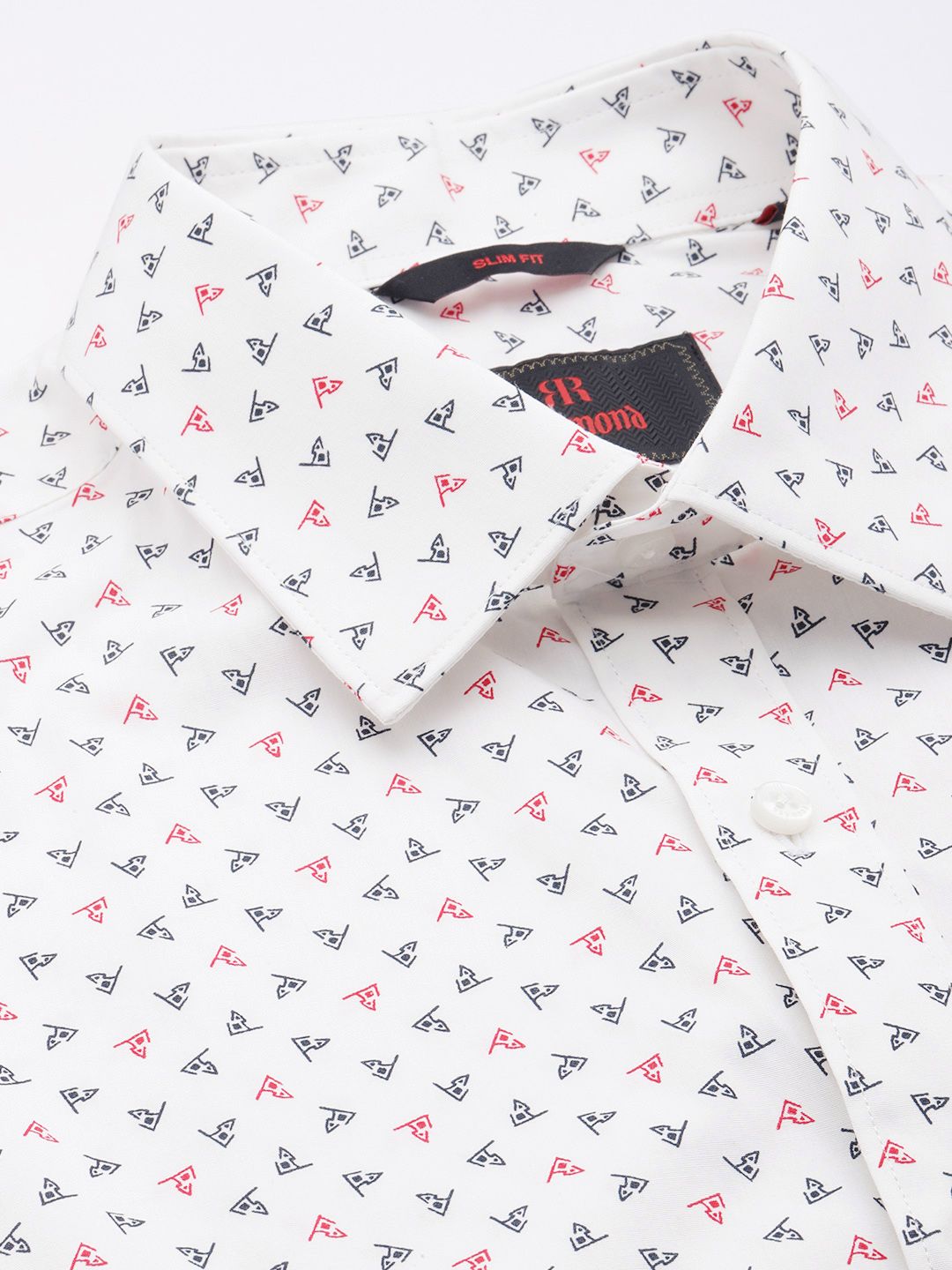 Raymond Pure Cotton Slim Fit Conversational Printed Formal Shirt