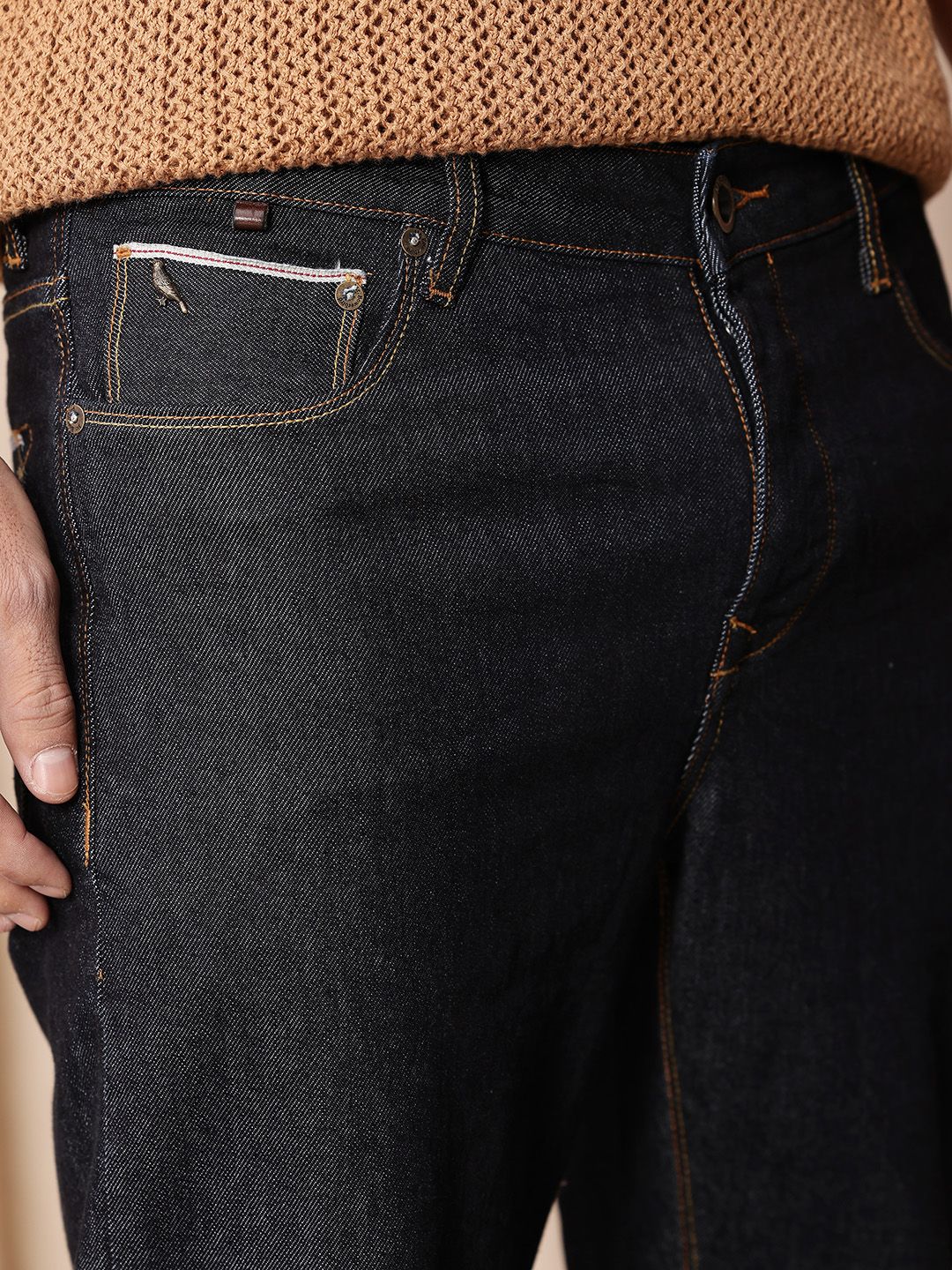 Mr Bowerbird Men Tapered Fit Mid-Rise Cropped Stretchable Jeans