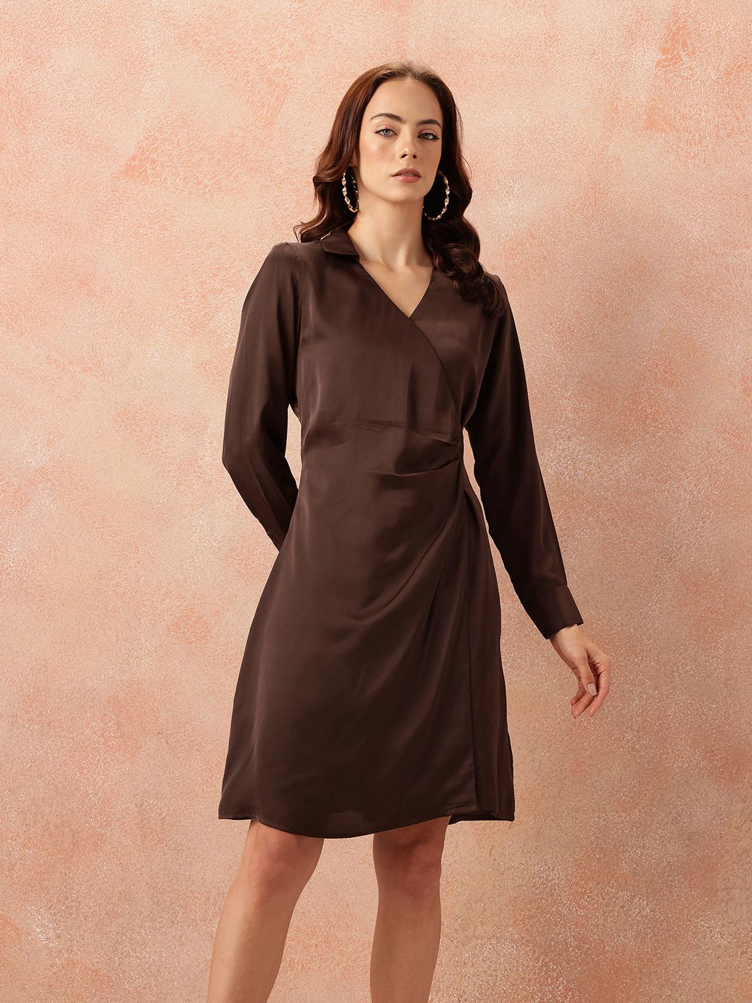 all about you Satin-Finish A-Line Dress