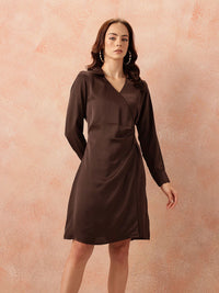 all about you Satin-Finish A-Line Dress