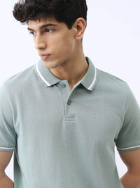 Urbano Fashion Men Solid Regular Fit Half Sleeve Cotton Polo T-Shirt