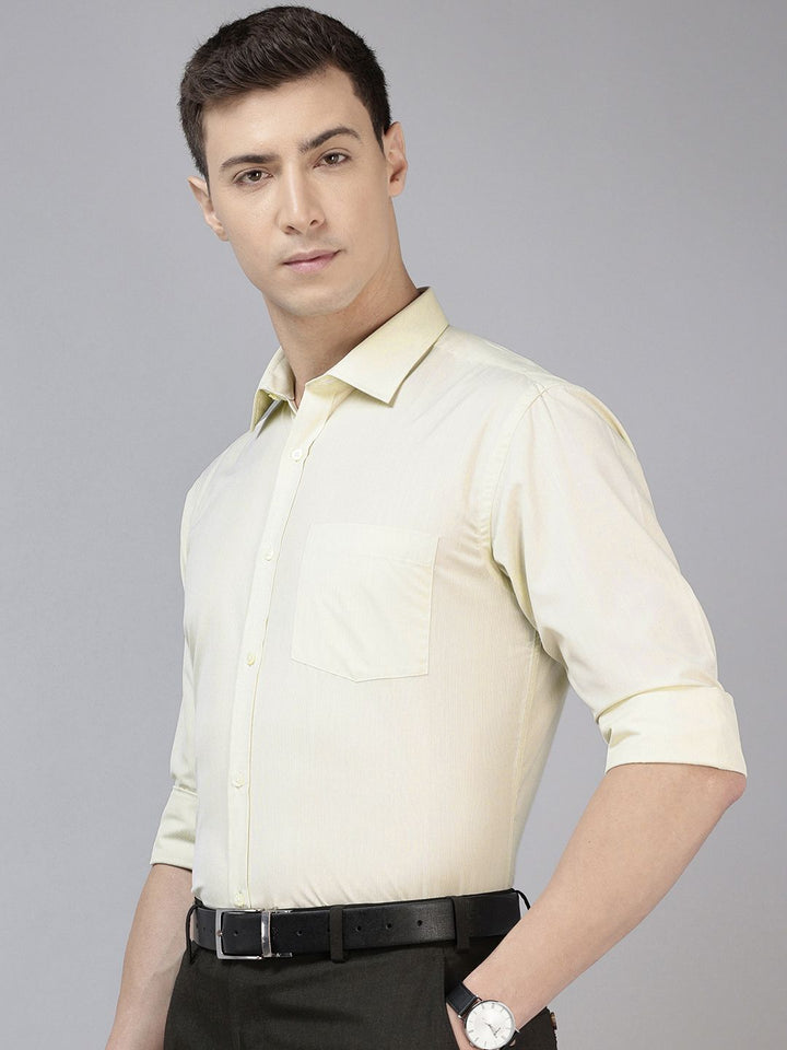 Park Avenue Slim Fit Textured Self Design Formal Shirt